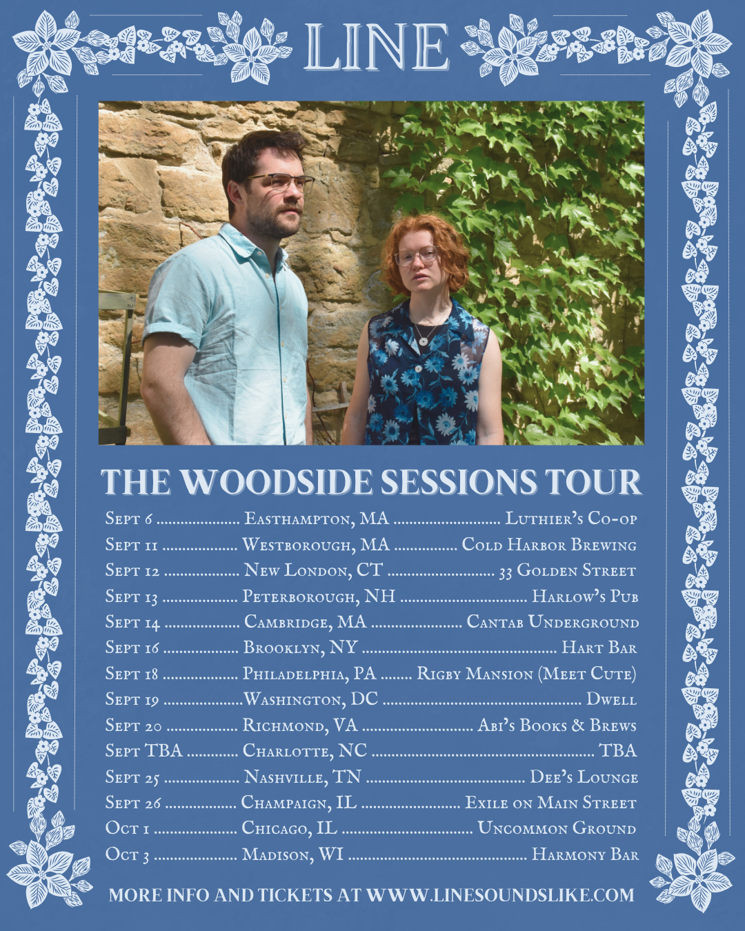 Upcoming tour date poster for LINE.